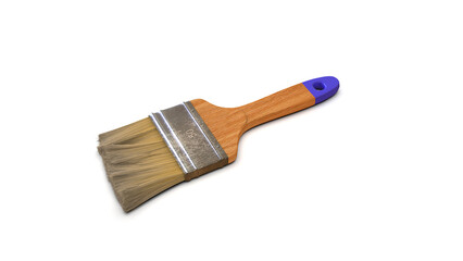 3D Render of a Paintbrush on a White Background