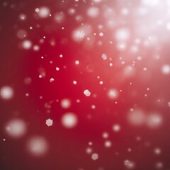 Falling snowflakes on red background winter