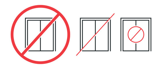 No lift, do not use elevator icon. Illustration vector