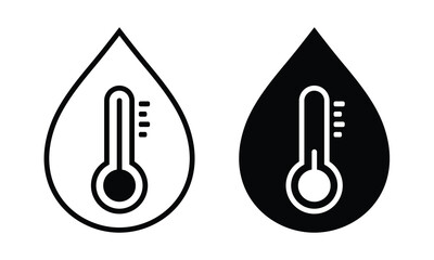 Water temperature indicator icon. Illustration vector