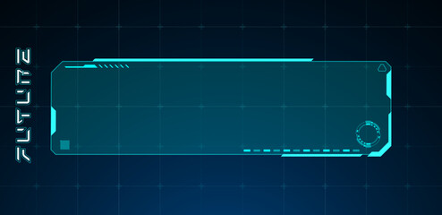 Futuristic HUD text box frames vector illustration