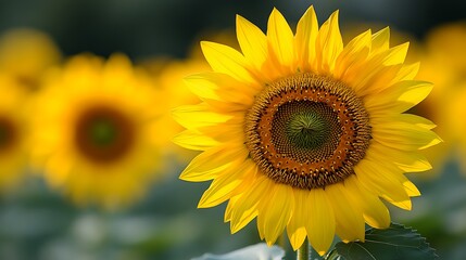 Fototapeta premium Close-up of a vibrant sunflower.