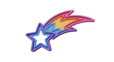 Colorful star graphic design element