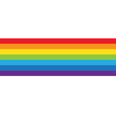 Vibrant Rainbow Flag - LGBTQ+ Pride and Diversity Symbol, Colorful Horizontal Rainbow Stripes - Equality and Hope Graphic, Simple Minimalist Rainbow Flag Illustration - Inclusion Banner.
