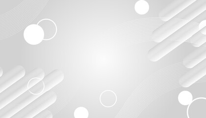 White and gray geometric vector background with lines. Abstract seamless modern white and gray color technology concept geometric line vector background.