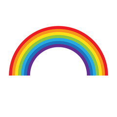 Vibrant Rainbow Arc - Symbol of Hope and Diversity, Colorful LGBTQ+ Pride Rainbow Graphic, Simple Minimalist Rainbow Icon Illustration, Bright Spectrum Arc - Nature and Joy Symbol.