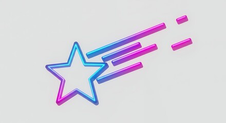 Fototapeta premium Neon star graphic design