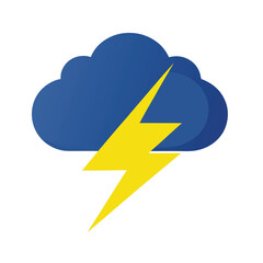 Vector illustration of a thunderstorm cloud