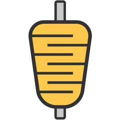 chiken doner kebab shawarma icon