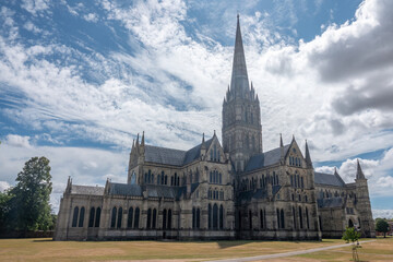 view of Salisbury cathedral Britain’s tallest spire