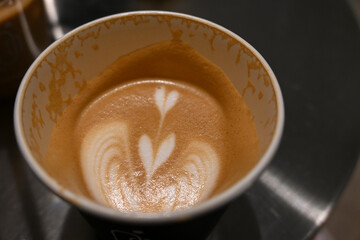 cup of coffee with foam