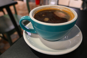 cup of coffee on a table