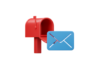 Red Mailbox and Blue Envelope
