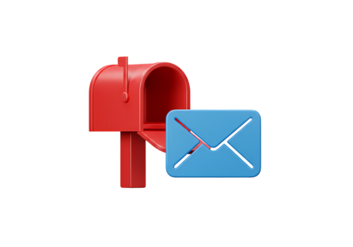 Red Mailbox and Blue Envelope