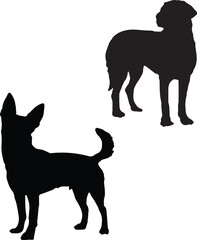 dog silhouette vector
