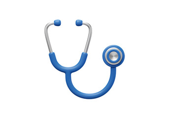 A Vivid Blue Stethoscope Symbol of Medical Care and Healing