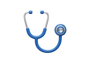 A Vivid Blue Stethoscope Symbol of Medical Care and Healing
