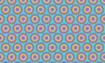 Psychedelic Floral Mandala – Vibrant Symmetrical Kaleidoscope Pattern