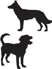 black dog silhouette