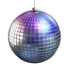 Disco Ball Plastic 3D Icon for Party Dance Music Celebration and Entertainment

