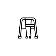 Medical Walker Mobility Aid Icon
