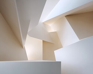 Abstract Geometric Display Podium Design