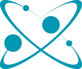 atom symbol on white background