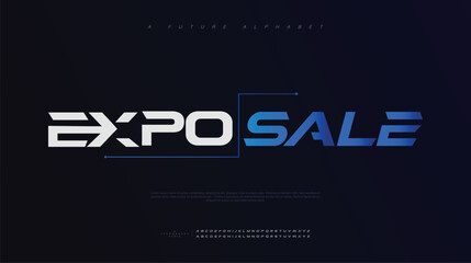 Exposale, sport modern future alphabet font. typography urban style fonts logo design for brands