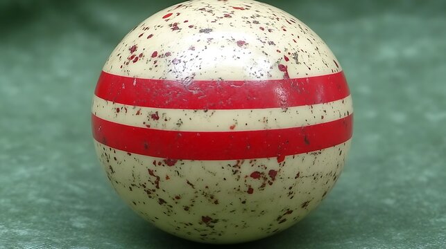 Close-up of a vintage-style billiard ball. - Powered by Adobe
