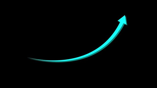 Rising arrow transparent channel. arrow rising transparent channel, business growth arrow and graph chart, Business line arrow.
