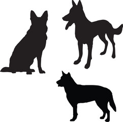 silhouettes of dogs, dog silhouette vector, animal, silhouette, vector, dog, horse, illustration, cat, mammal, pet, animals, nature, farm, black, art, cartoon, icon, wild, running, deer, design, silho