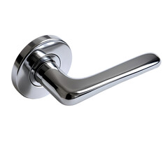 A sleek chrome door handle showcasing modern design and functionality.
