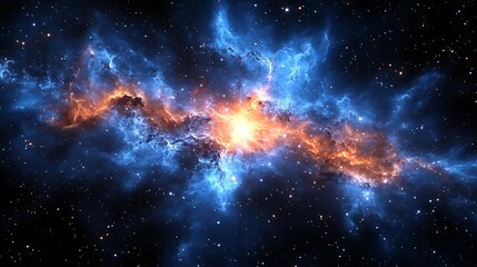 Fototapeta premium Colorful nebulae in deep space.