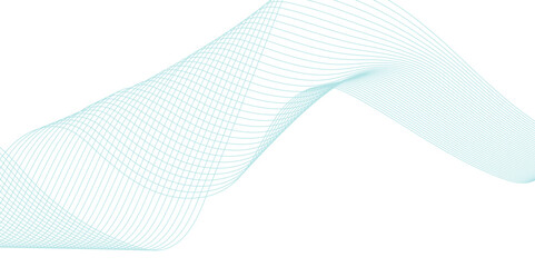 Abstract blue blend waves lines futuristic technology background. Blue minimal round lines abstract background, Abstract colorful wave element for design, Isolated on blue background.