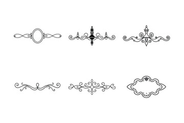 set of decorative elements