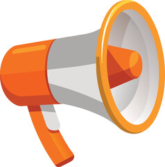 Orange megaphone announcement vector
