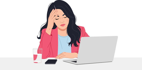 young woman with laptop