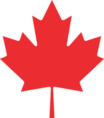 Red maple leaf icon canadian symbol