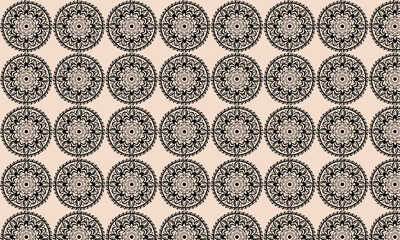 Intricate Black and White Mandala Pattern – Symmetrical Geometric Floral Design