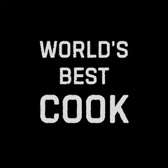 Vector text illustration for World's Best Cook.