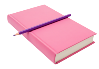 Pink Notebook and Purple Pencil