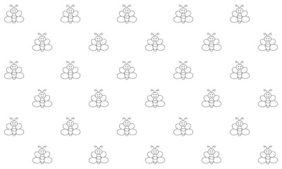 Bee icon pattern, Regular pattern