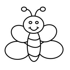 Bee icon with white background