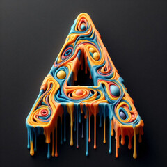 unique letter A logo like melting wax