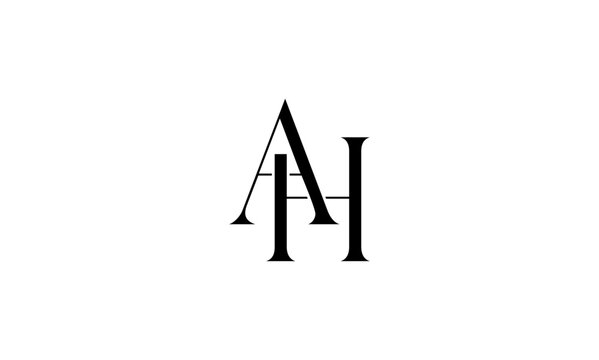 AH initial letters, monogram logo