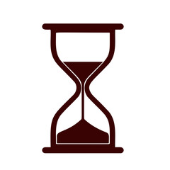icon for antique lovers, Antique hourglass icon, vintage style, brown color, represents time on transparent background