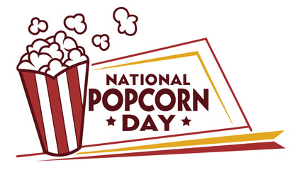 Celebrate national popcorn day with a festive design
