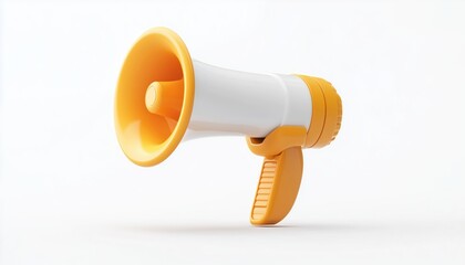 Promotional Megaphone With Attention-Grabbing Speech Bubble And Loudspeaker. Ideal For Business Marketing And Advertising Purposes. A Must-Have Tool For Promotion.