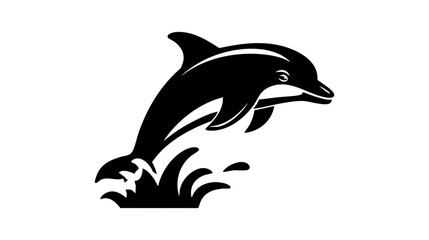 dolphin vector flat minimalistic isolated vector style illustration