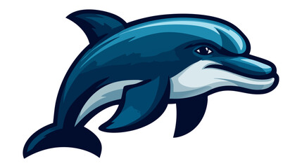 Fototapeta premium dolphin vector flat minimalistic isolated vector style illustration